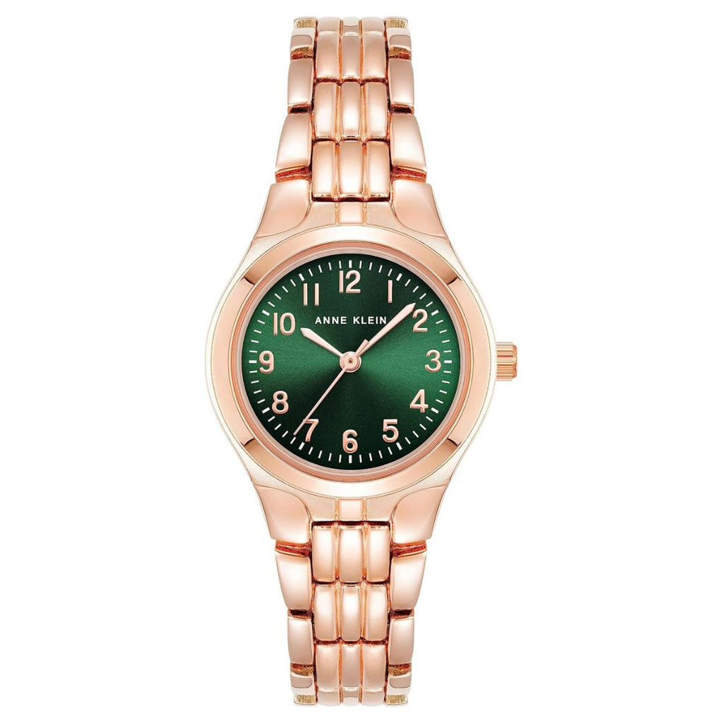 Reloj Anne Klein Classic Verde Oro Rosa Números Árabes | Mujer