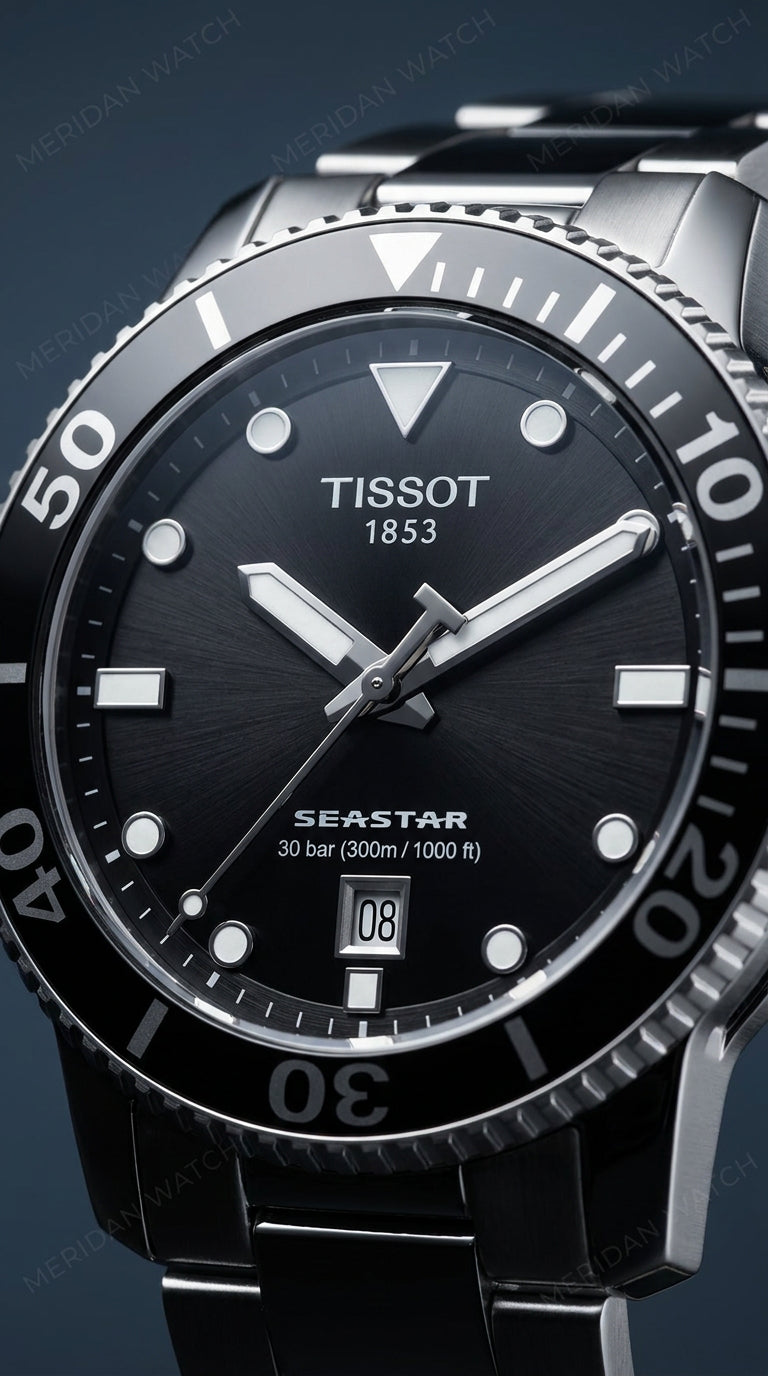 Tissot Seastar  Negro Acero Buceo | Hombre