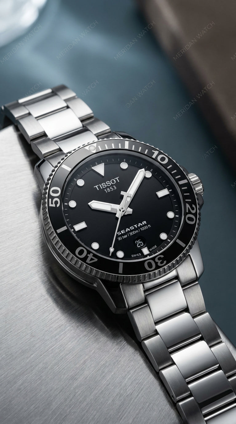 Tissot Seastar  Negro Acero Buceo | Hombre
