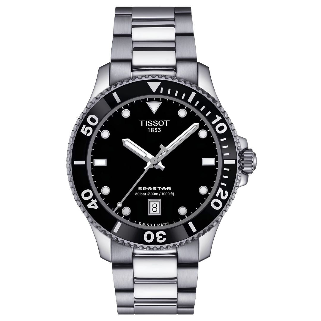 Tissot Seastar  Negro Acero Buceo | Hombre