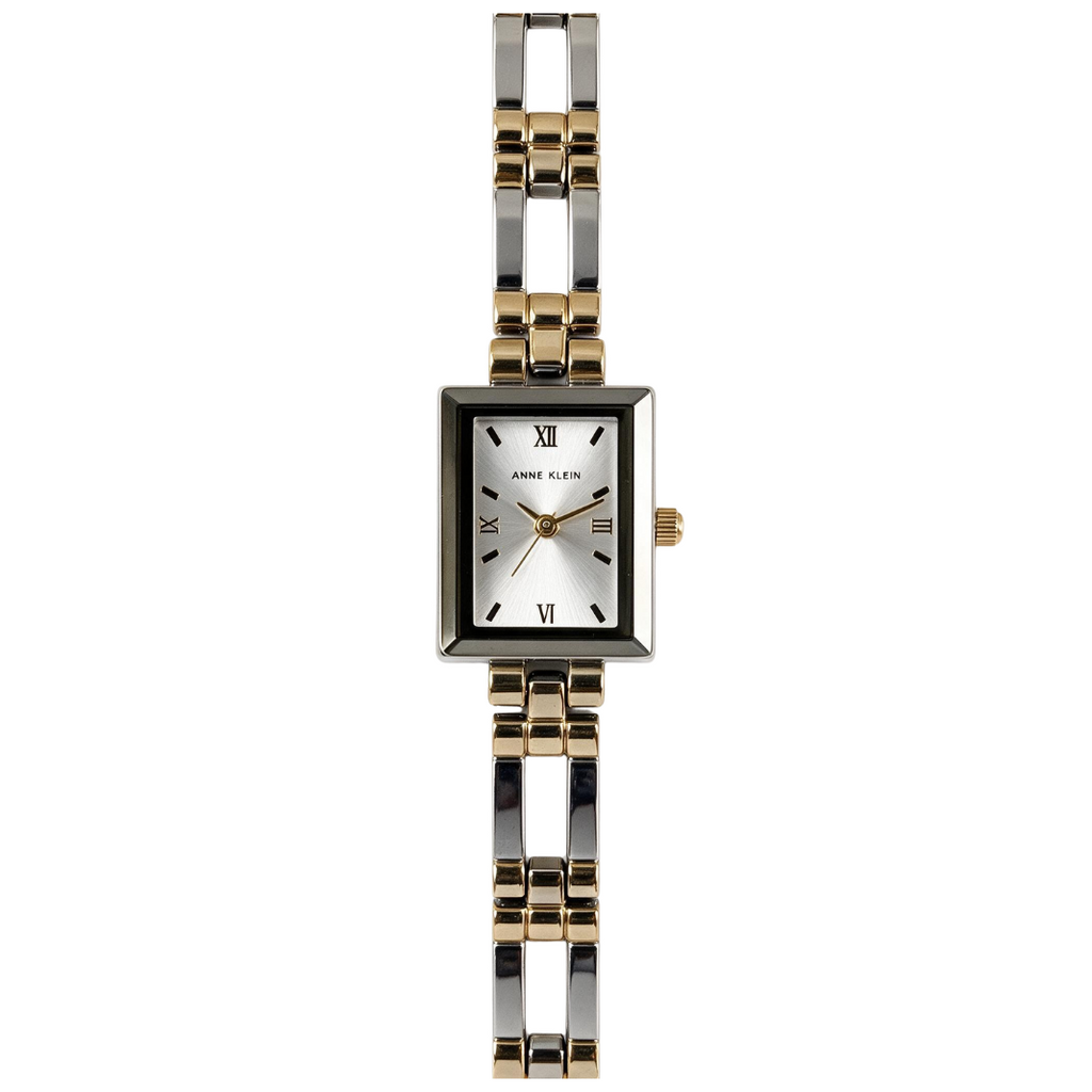 Reloj Anne Klein Dos Tonos Oro Plateado Rectangular | Mujer