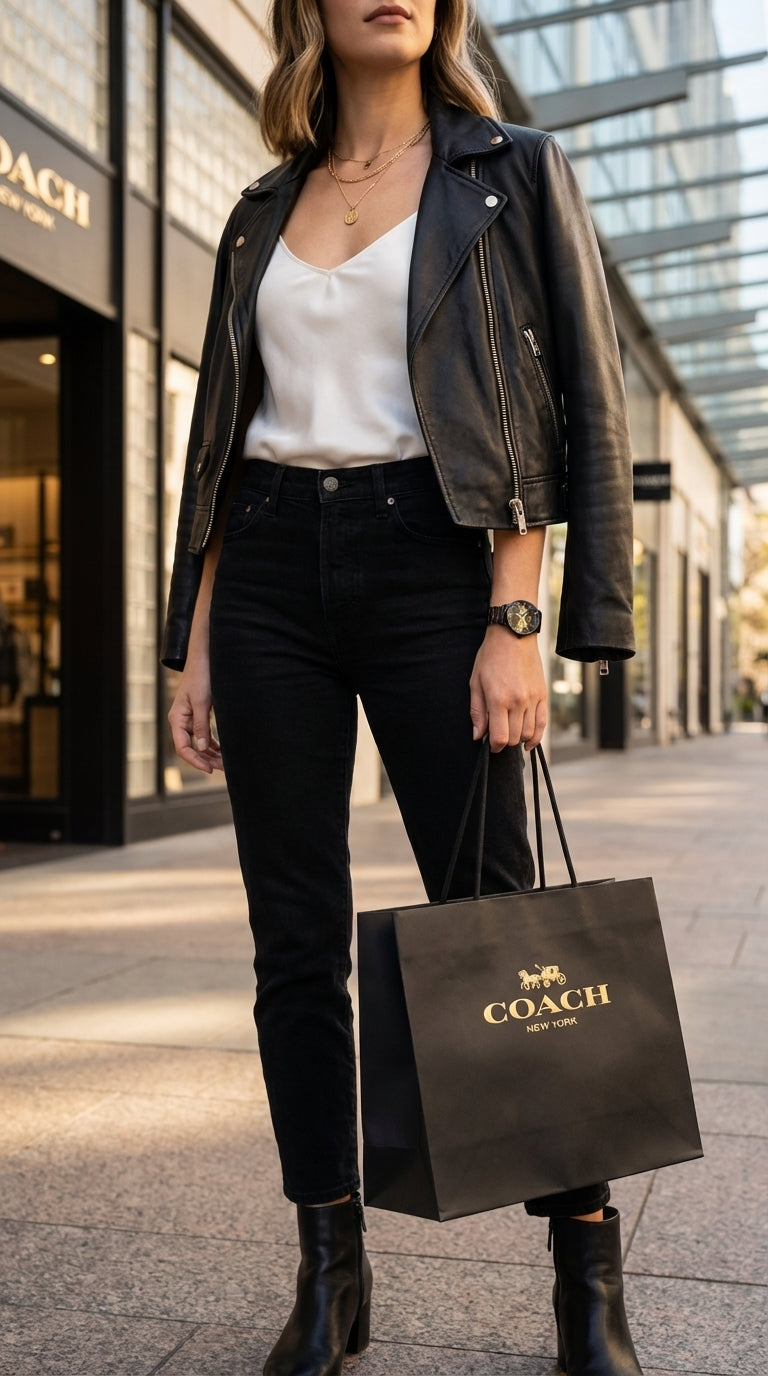 Reloj Coach Grand 14502925 — Black Gold Carriage 36mm | Mujer