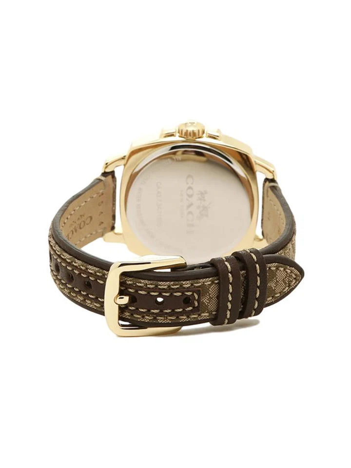 Reloj Coach Boyfriend Signature Khaki Dorado 35mm | Mujer