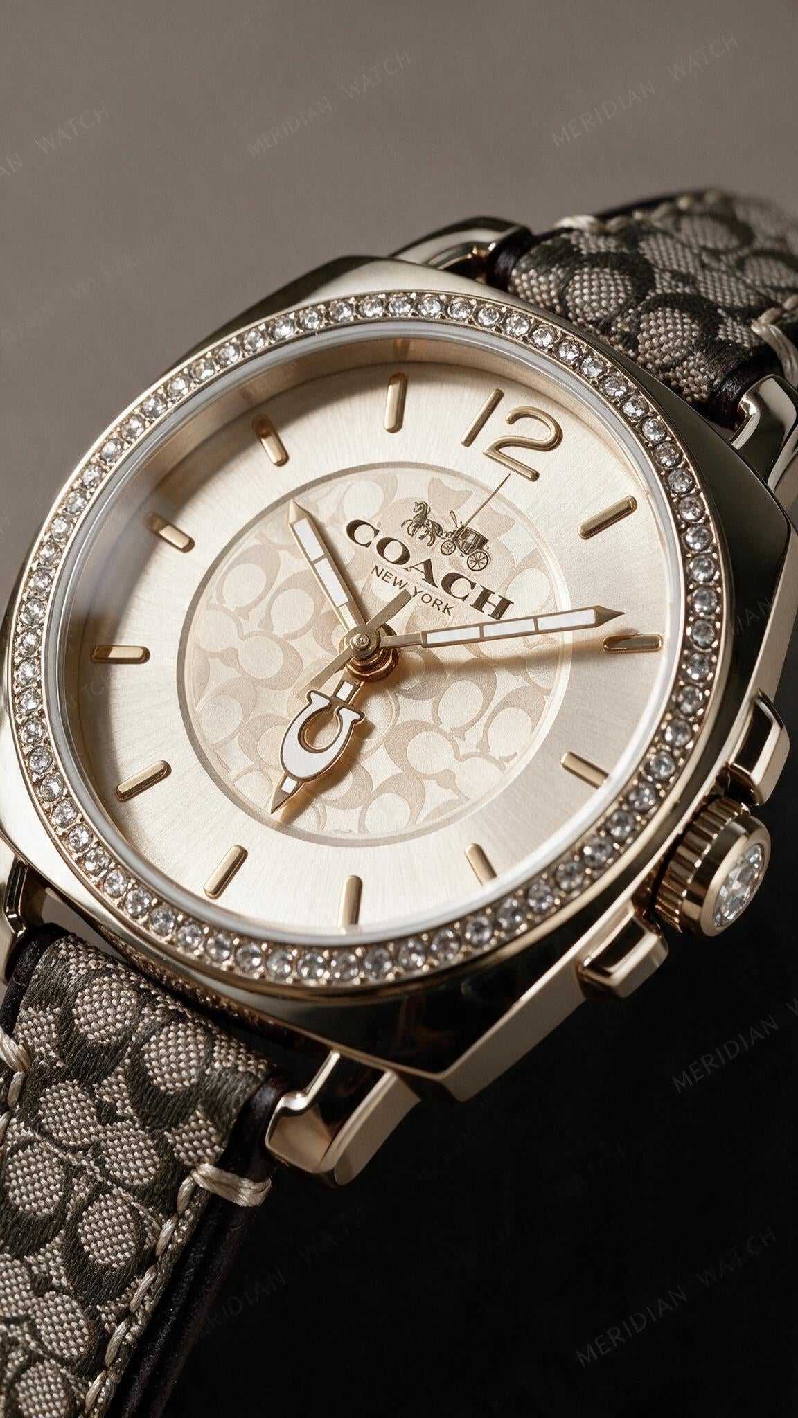 Reloj Coach Boyfriend Signature Khaki Dorado 35mm | Mujer