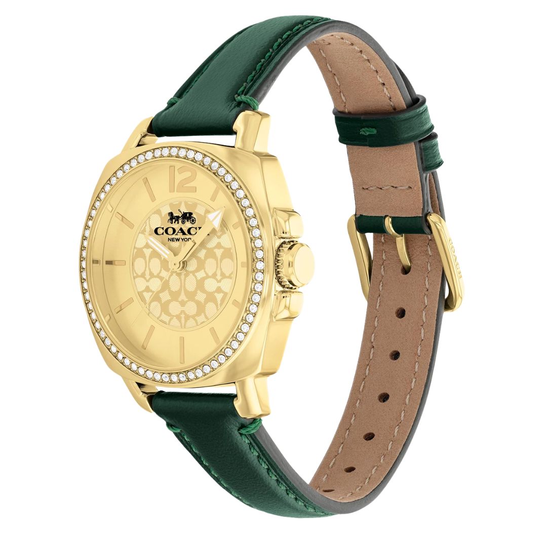 Coach Boyfriend 14503982 — Dorado correa verde | Mujer