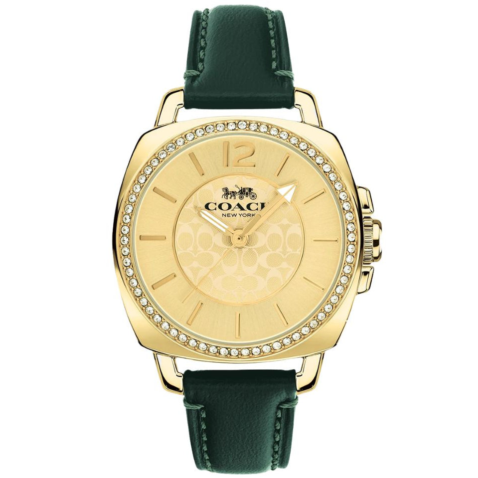 Coach Boyfriend 14503982 — Dorado correa verde | Mujer