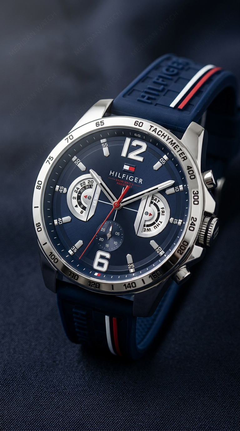 Reloj Tommy Hilfiger 1791476 Cronógrafo Azul Marino Plateado | Hombre