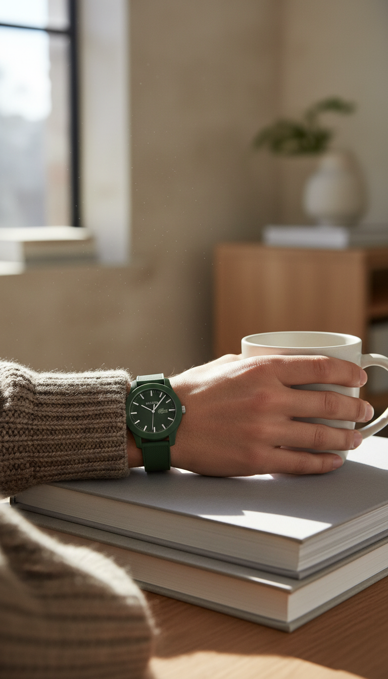 Reloj Lacoste 12.12 Verde 43mm Silicona Hombre 2010763