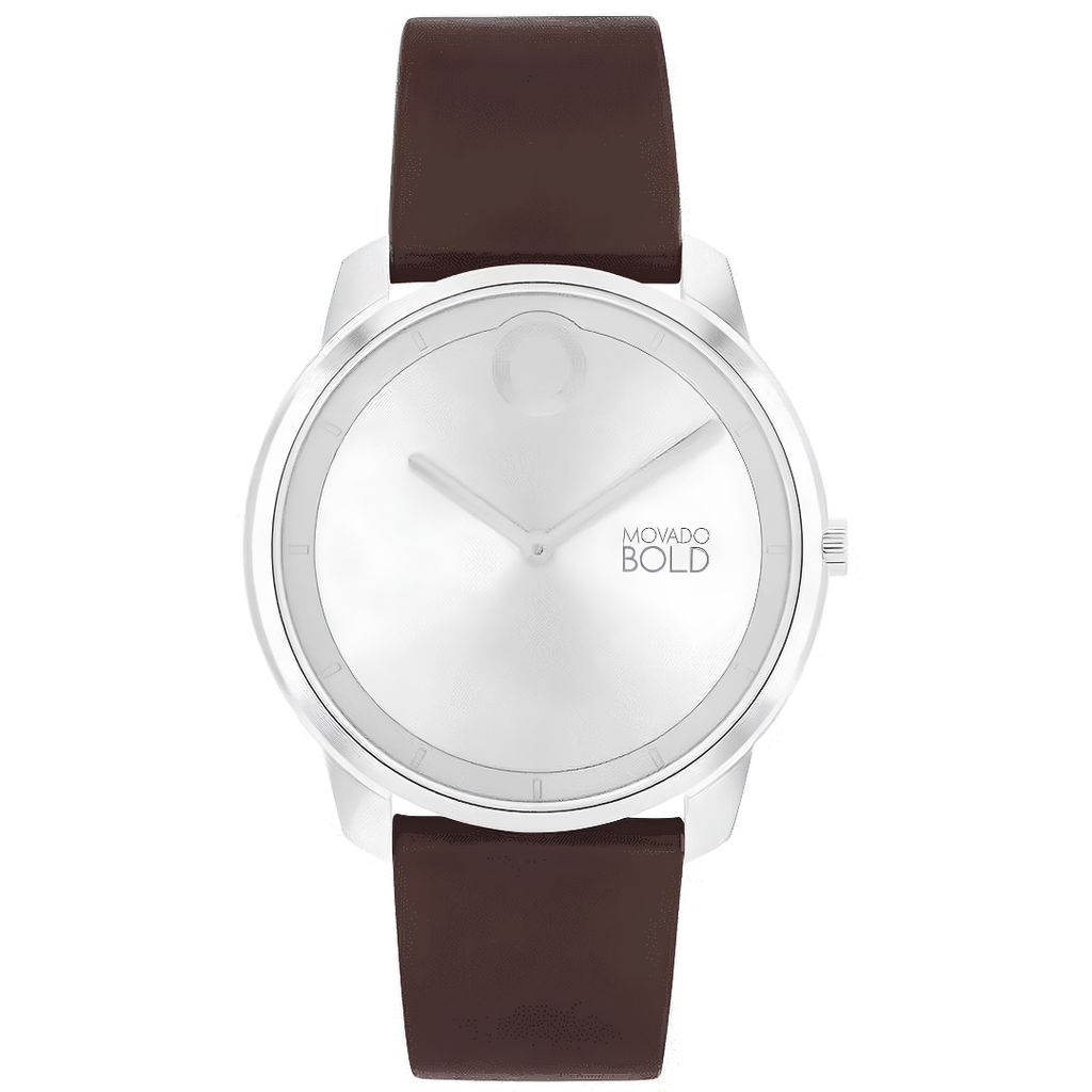 Reloj Movado Bold Trend Element Plata Cuero Cafe 40mm | Hombre