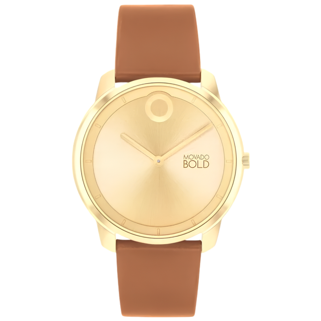 Reloj Movado Bold Trend Element Oro Cuero Cafe 40mm | Hombre