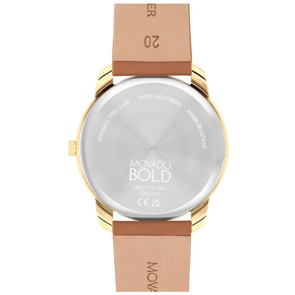 Reloj Movado Bold Trend Element Oro Cuero Cafe 40mm | Hombre
