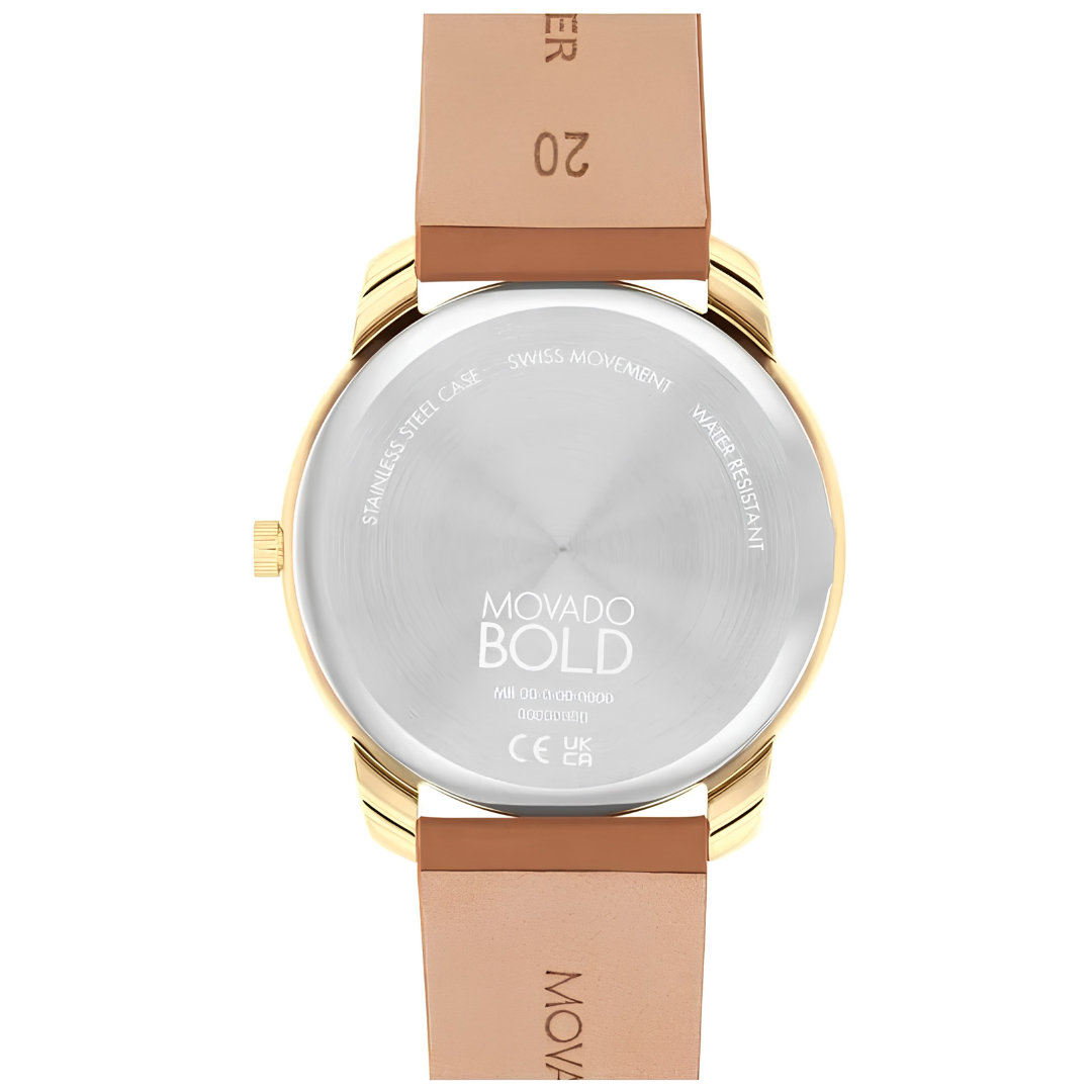 Reloj Movado Bold Trend Element Oro Cuero Cafe 40mm | Hombre