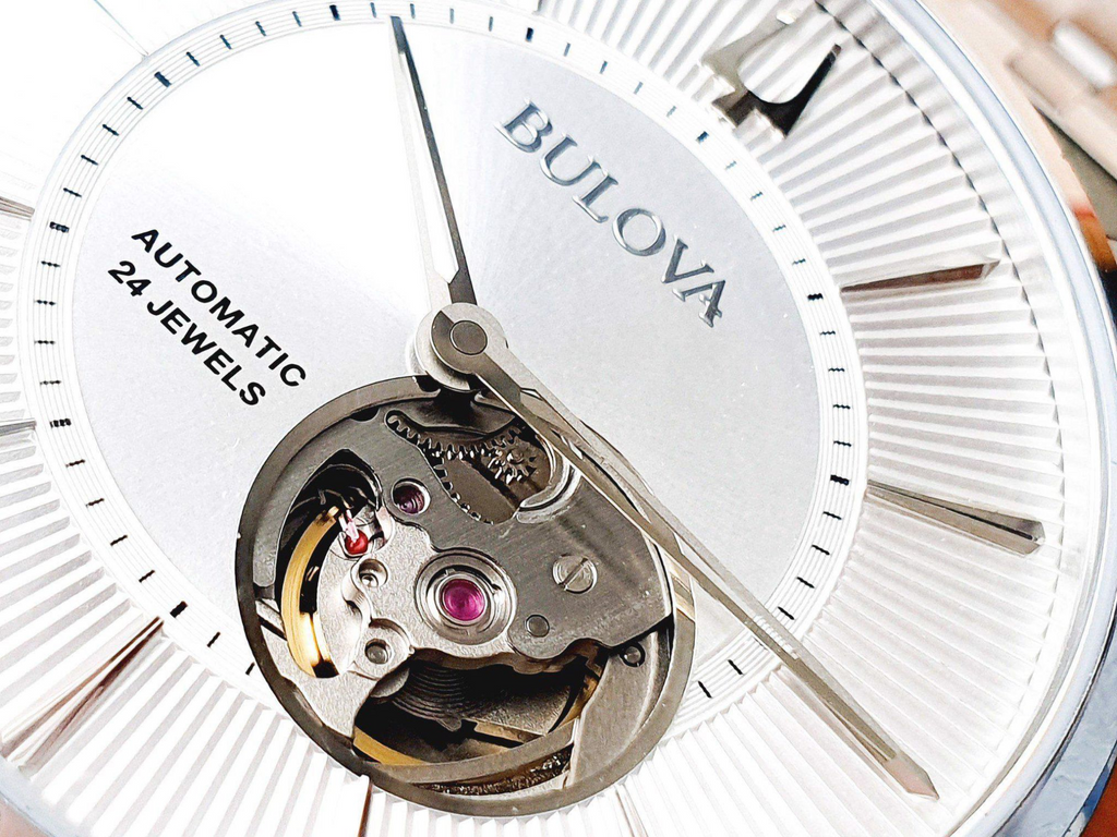 Reloj Bulova Regatta 96A235 Automático Open Heart 40mm Plateado Hombre