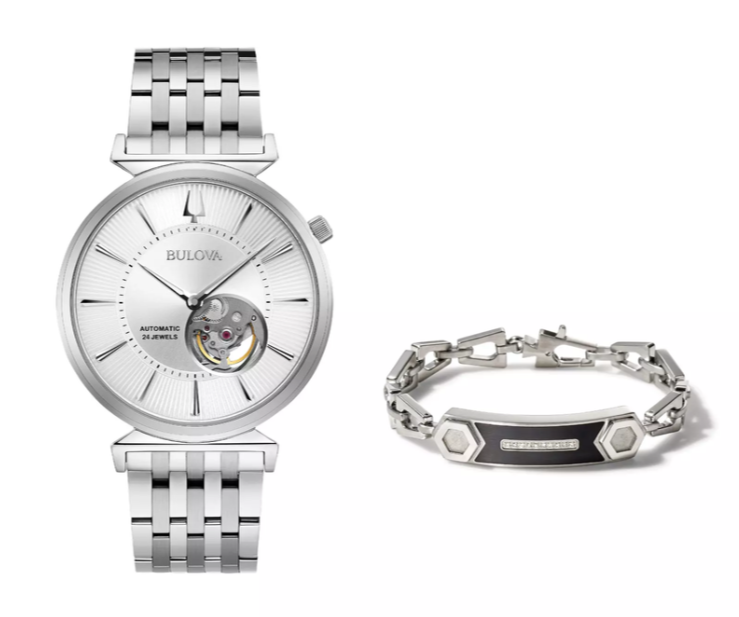 Reloj Bulova Regatta 96A235 Automático Open Heart 40mm Plateado Hombre