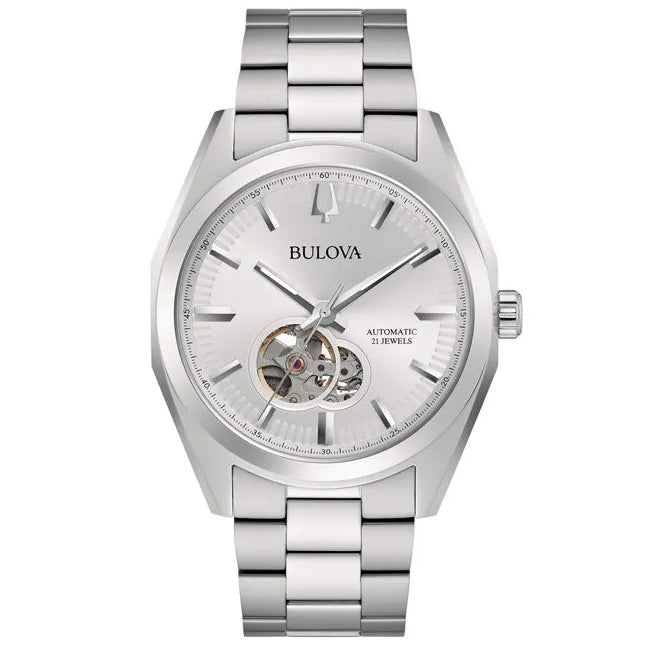 Bulova Surveyor 96A274 — Automático Silver Tone | Hombre