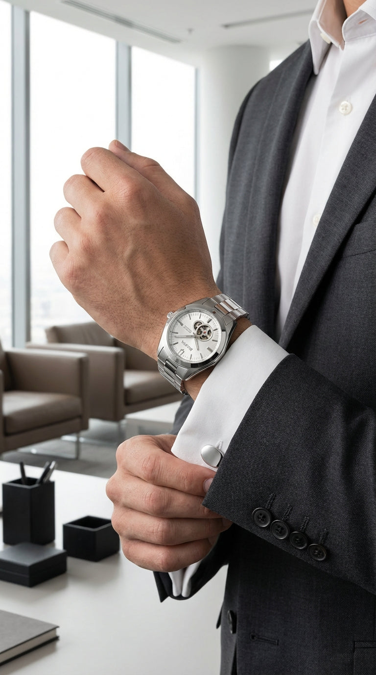Bulova Surveyor 96A274 — Automático Silver Tone | Hombre