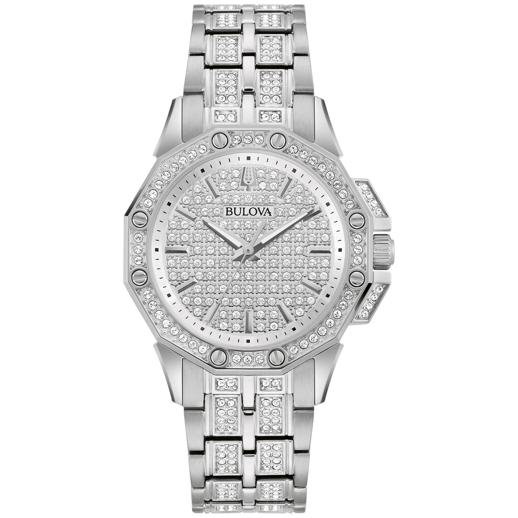 Reloj Bulova Octava Crystal 96L305 Pavé Plateado | Mujer