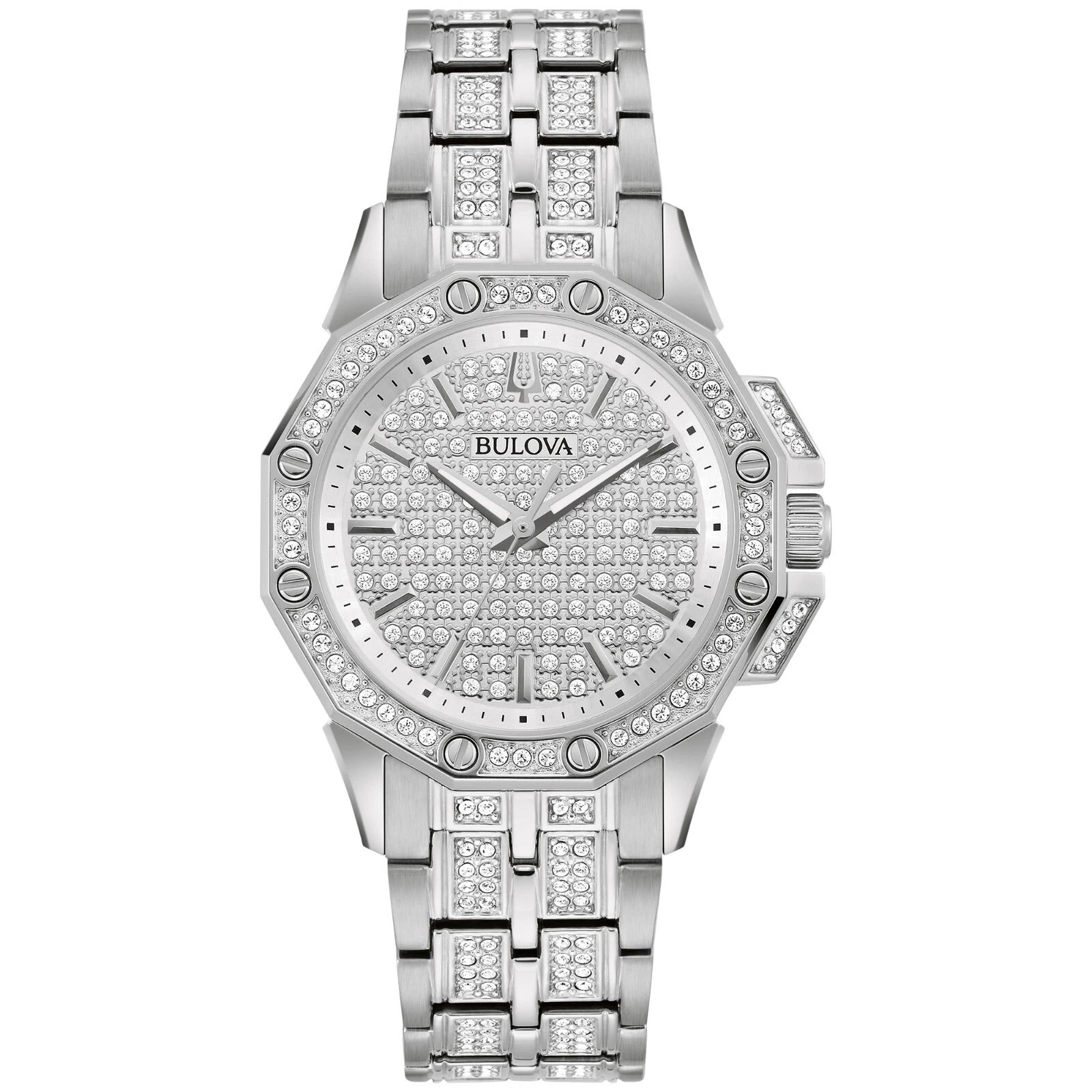 Reloj Bulova Octava Crystal 96L305 Pavé Plateado | Mujer