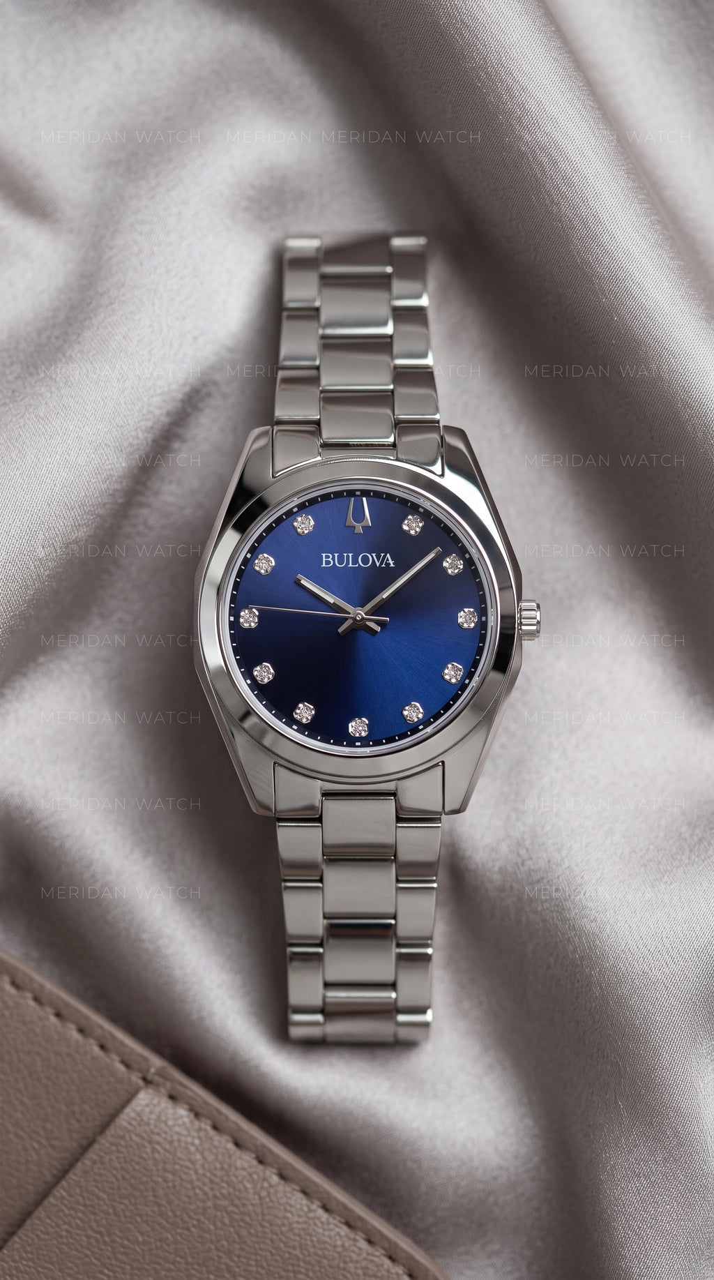 Reloj Bulova Surveyor Diamantes Azul Plateado 31mm | Mujer