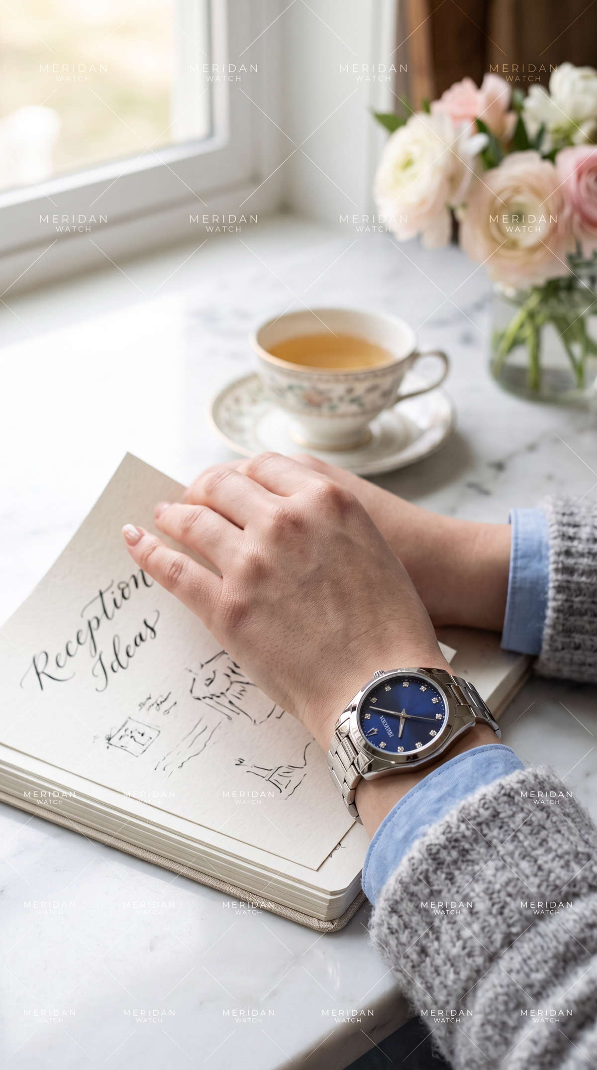 Reloj Bulova Surveyor Diamantes Azul Plateado 31mm | Mujer