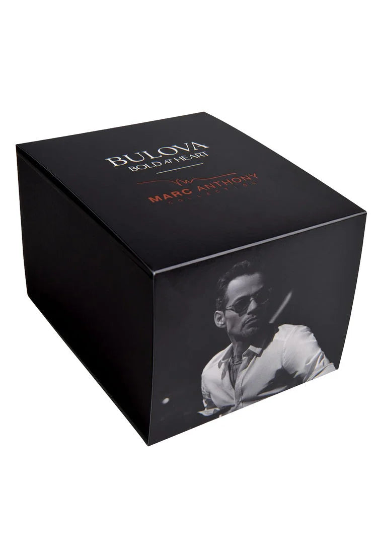 Reloj Bulova Marc Anthony 97P163 Nácar Negro Oro Rosa | Mujer