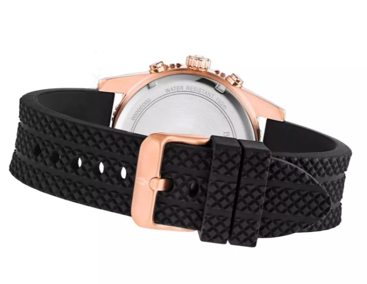 Reloj Bulova 98A192 Cronógrafo 44mm Rose Gold Negro Goma Hombre
