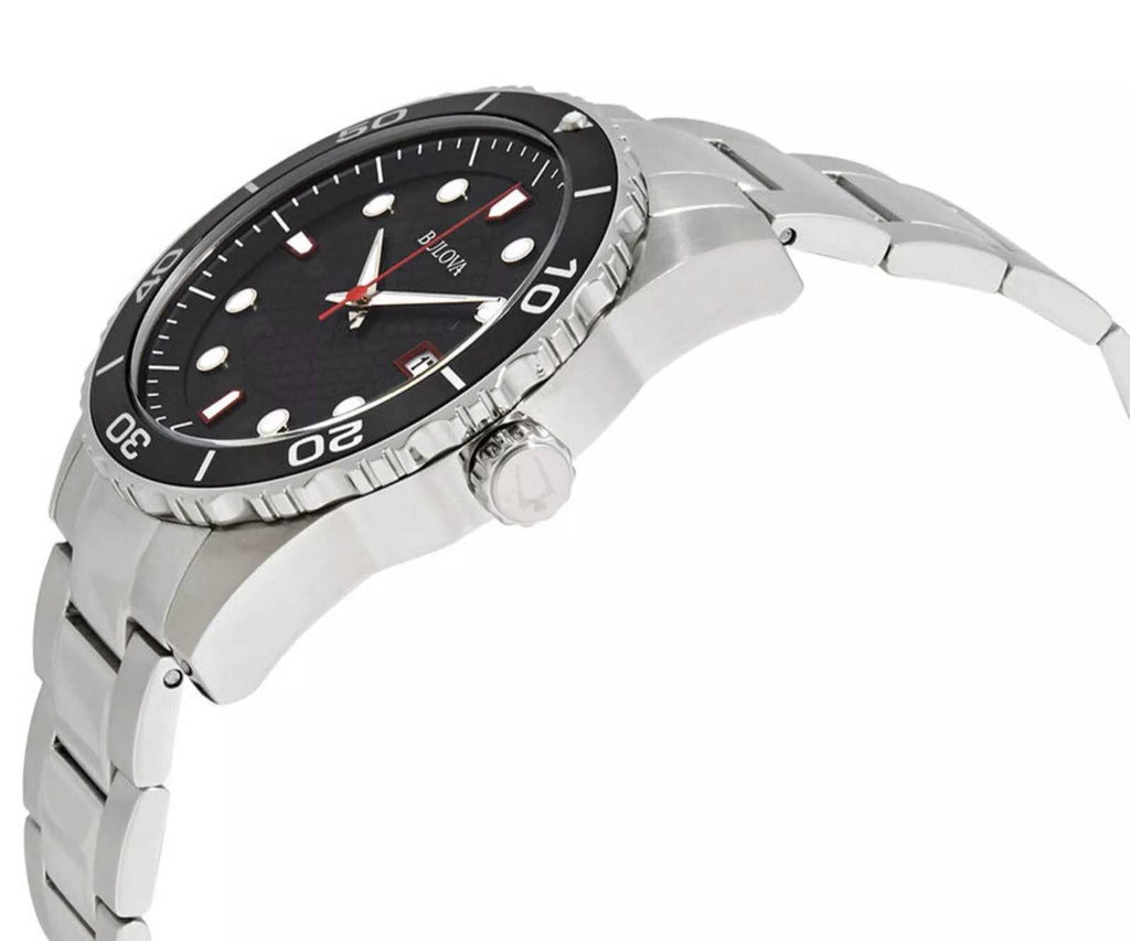 Reloj Bulova Sport 98A195 Diving 43mm Plateado Negro Acero Hombre