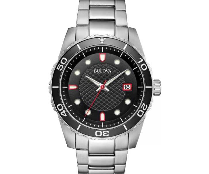 Reloj Bulova Sport 98A195 Diving 43mm Plateado Negro Acero Hombre
