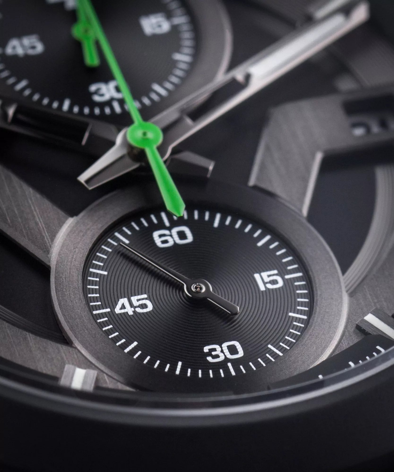Reloj Bulova Maquina Negro Verde Cronógrafo Silicona | Hombre