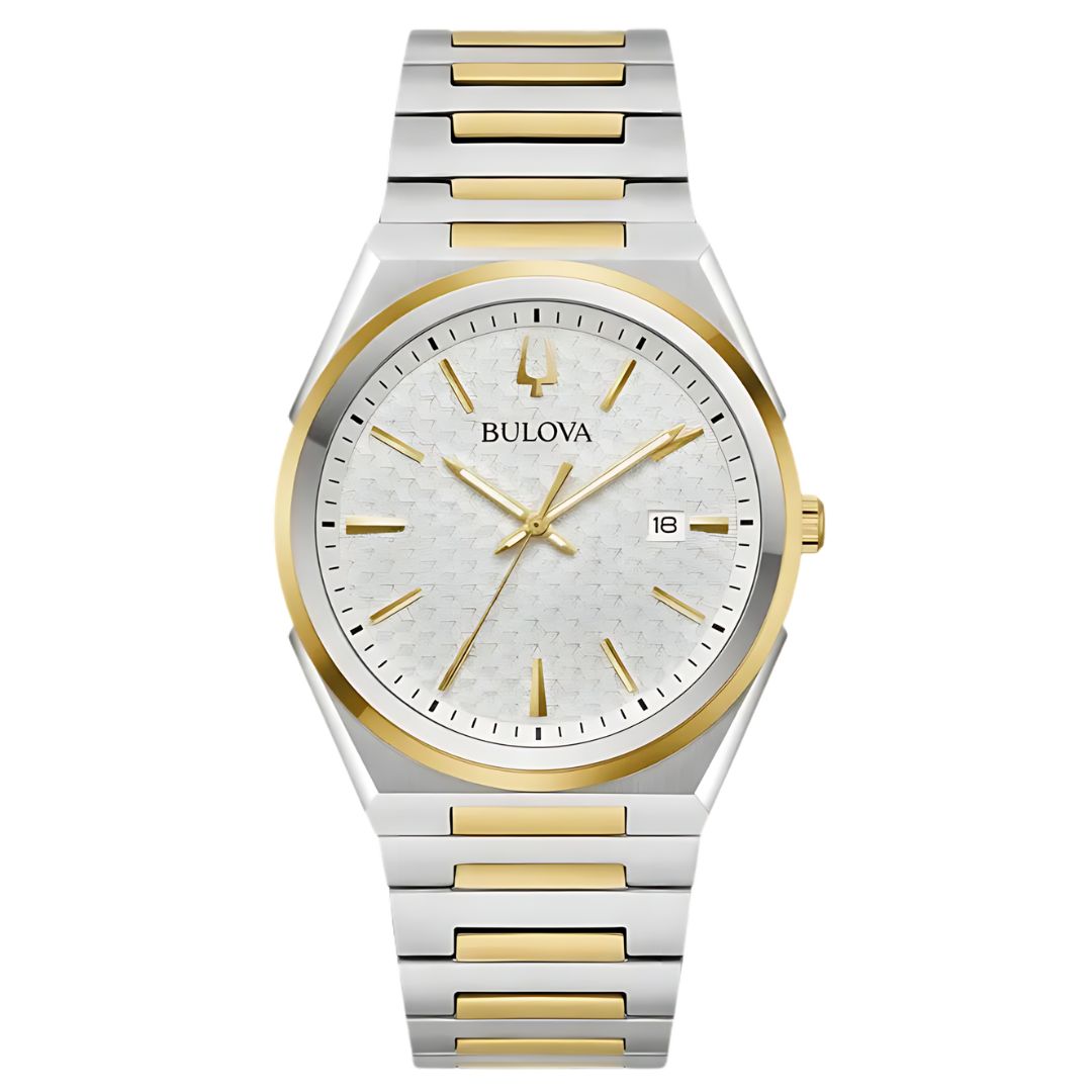 Bulova Classic 98B424 — Dos tonos Plateado Dorado 40mm | Hombre