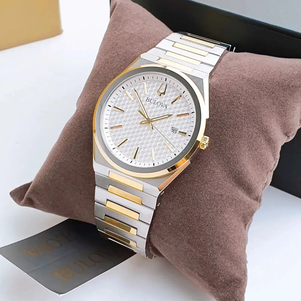Bulova Classic 98B424 — Dos tonos Plateado Dorado 40mm | Hombre