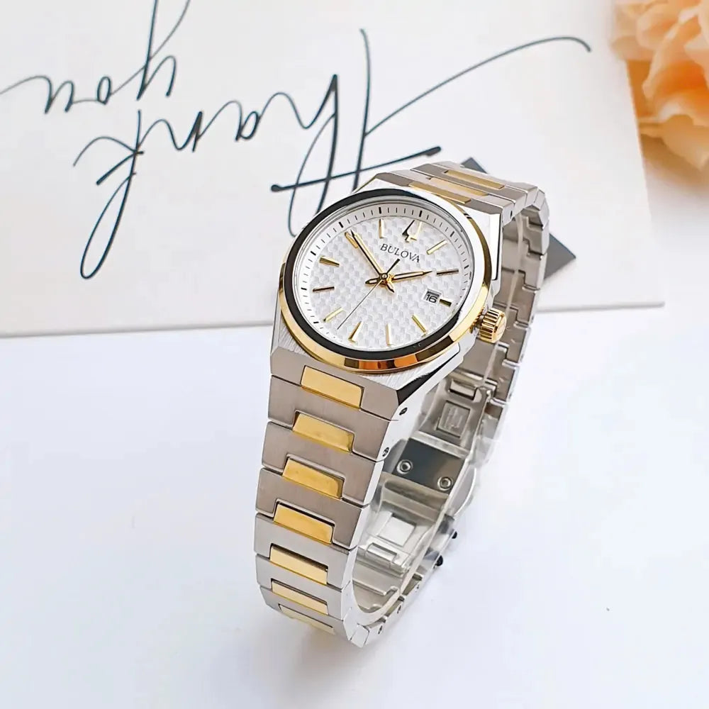 Bulova Classic 98B424 — Dos tonos Plateado Dorado 40mm | Hombre