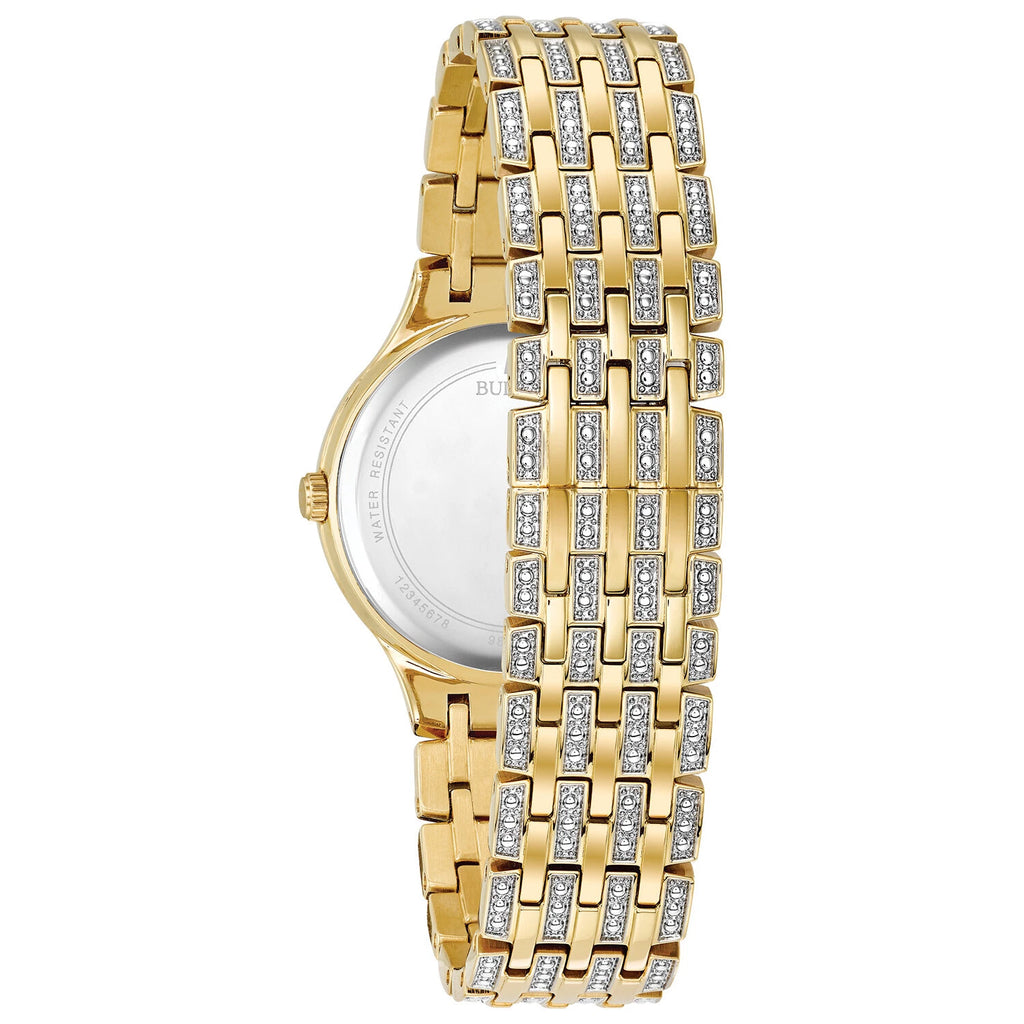 Reloj Bulova Phantom 98L263 Cristales Dorado Pavé | Mujer