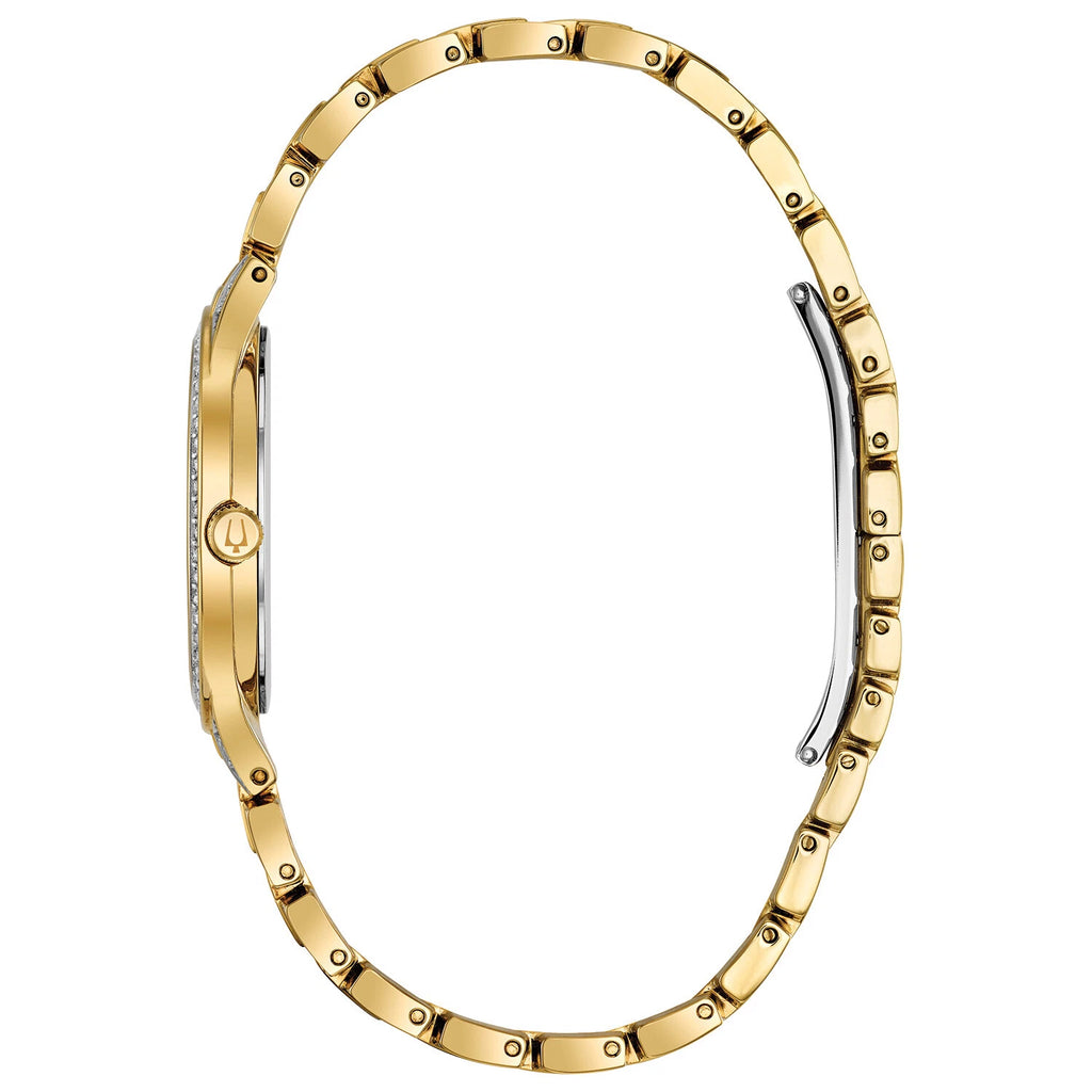 Reloj Bulova Phantom 98L263 Cristales Dorado Pavé | Mujer