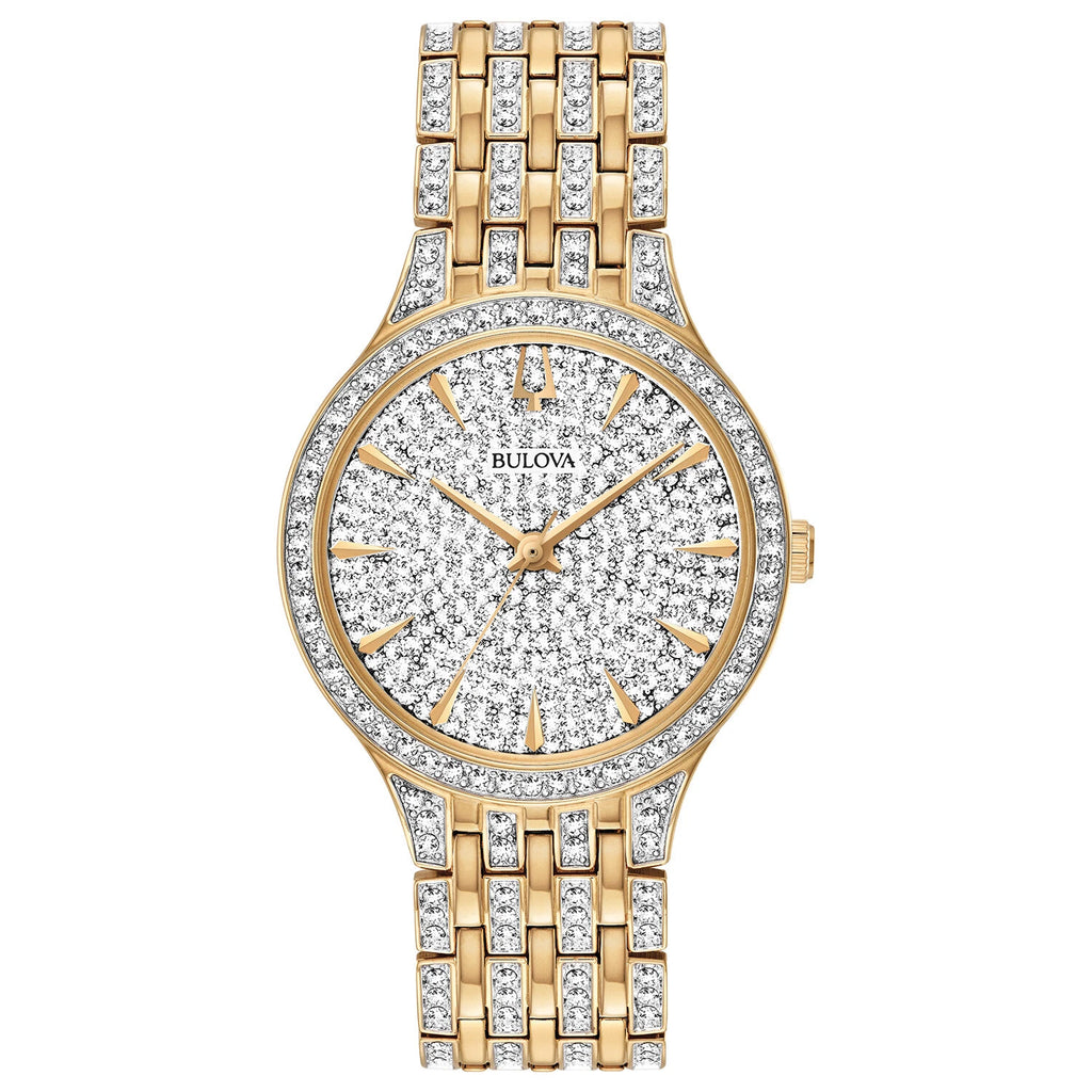 Reloj Bulova Phantom 98L263 Cristales Dorado Pavé | Mujer