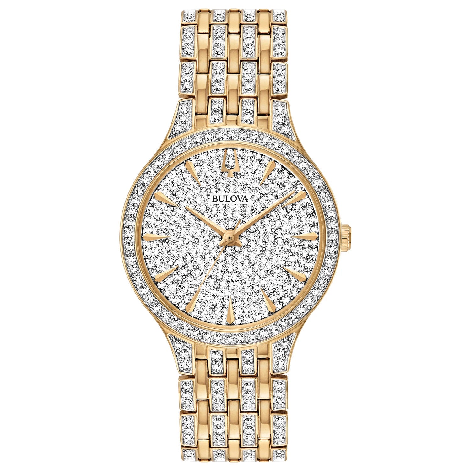 Reloj Bulova Phantom 98L263 Cristales Dorado Pavé | Mujer