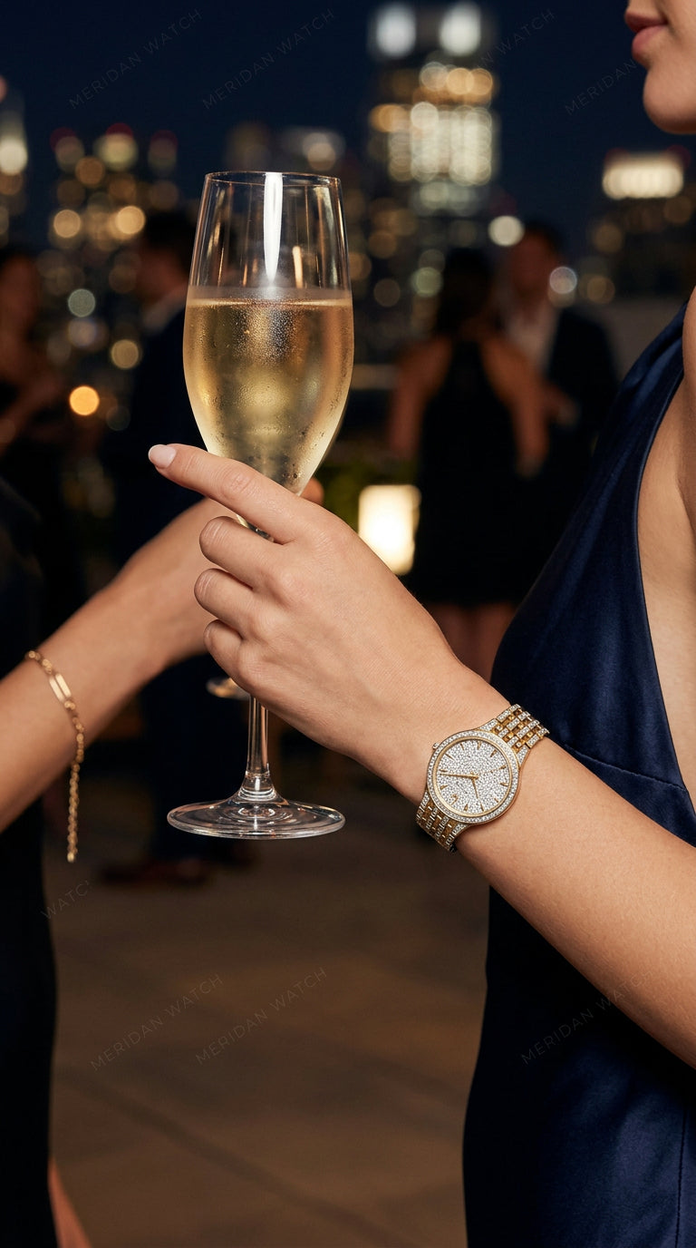 Reloj Bulova Phantom 98L263 Cristales Dorado Pavé | Mujer