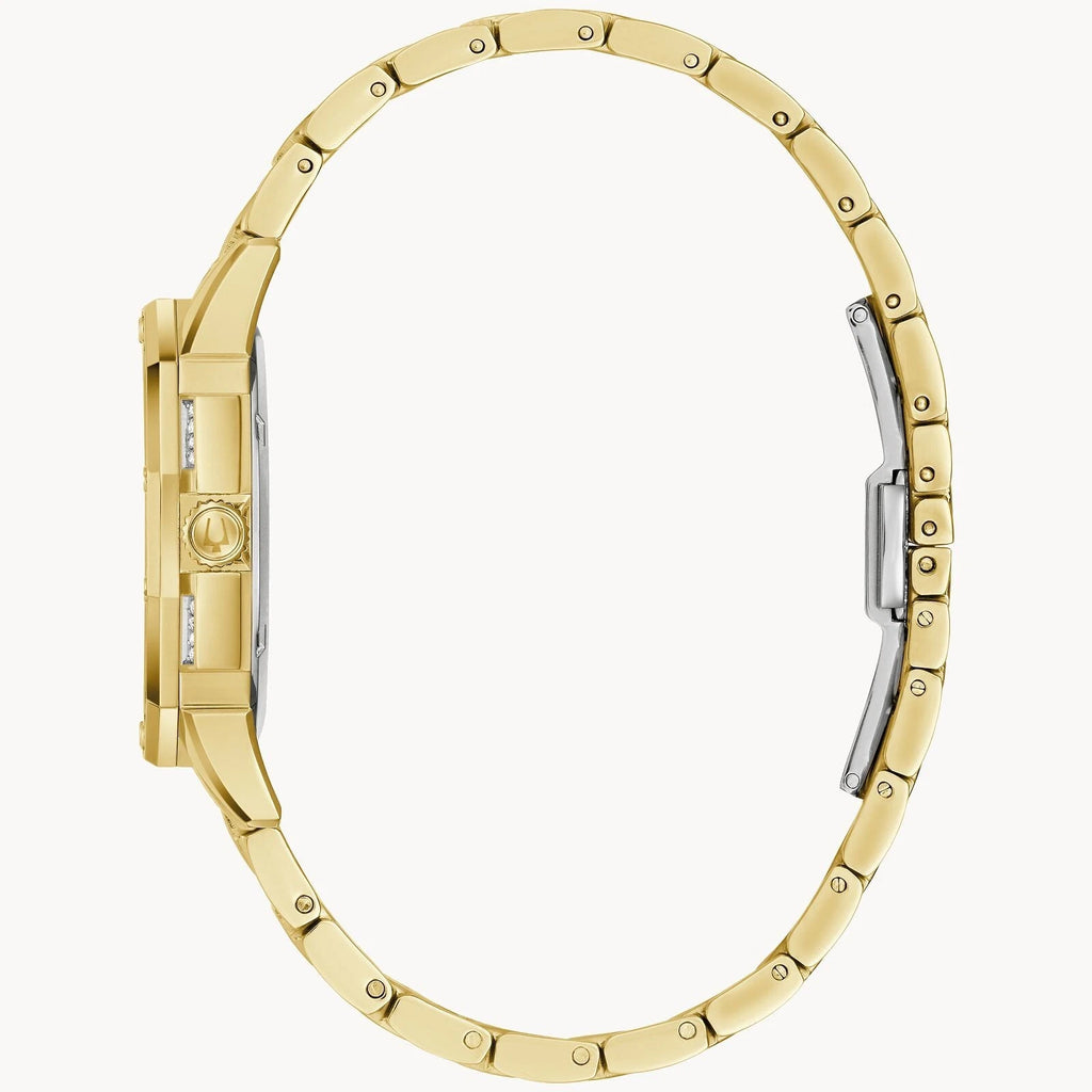 Bulova Octava 98L302 — Crystal Accent Gold 34mm | Mujer