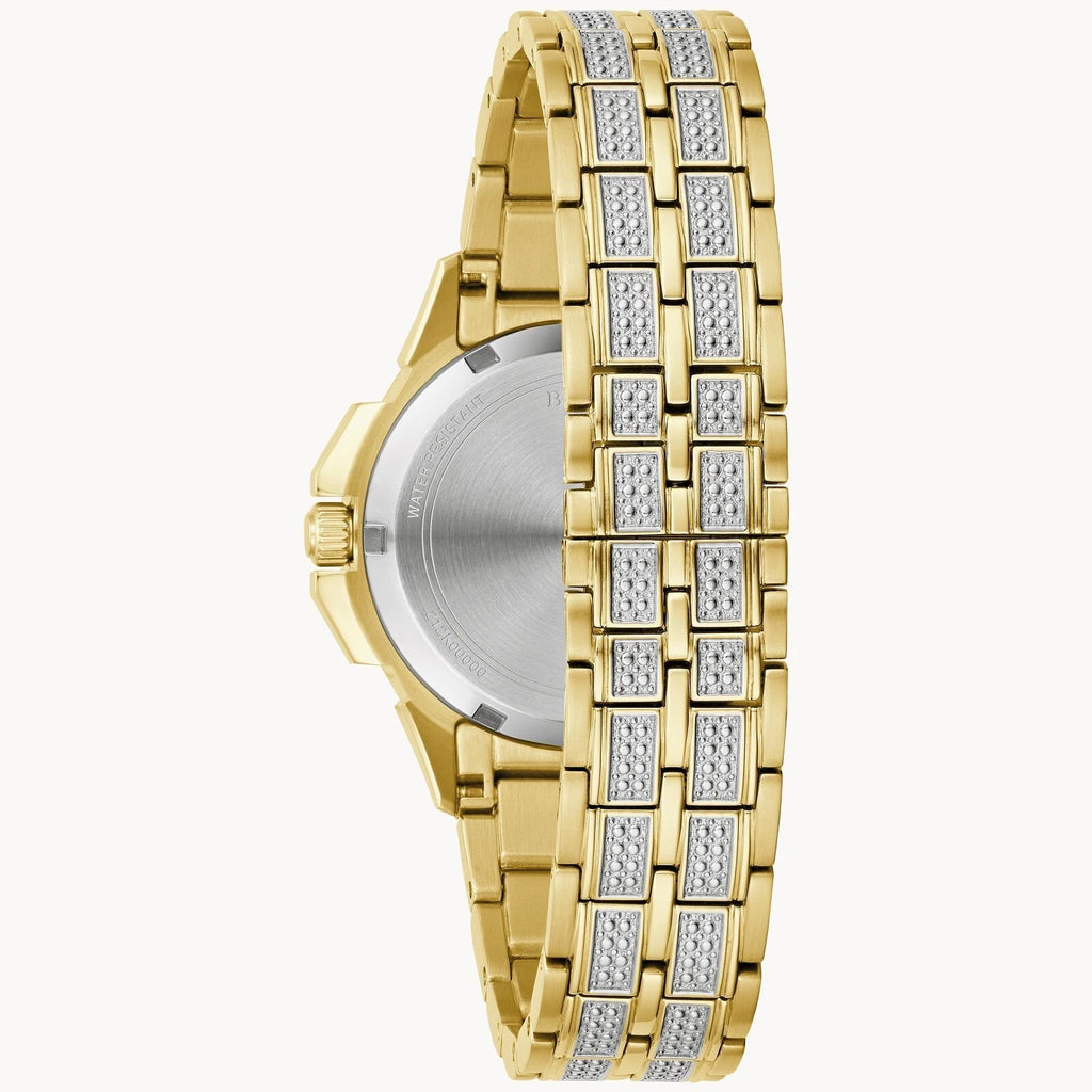 Bulova Octava 98L302 — Crystal Accent Gold 34mm | Mujer