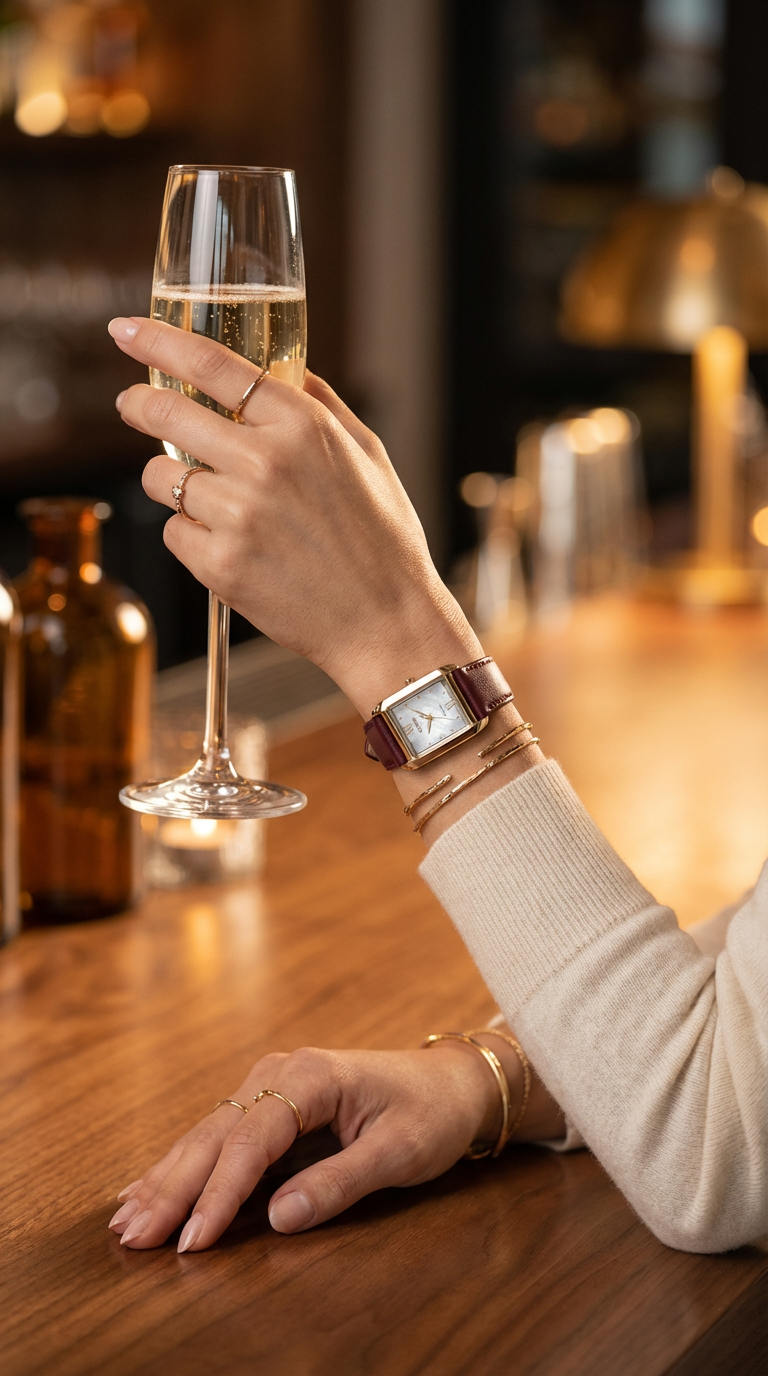 Citizen Eco-Drive 35940 — Rectangular Dorado Nácar | Mujer