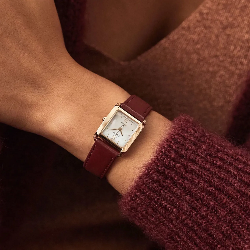 Citizen Eco-Drive 35940 — Rectangular Dorado Nácar | Mujer