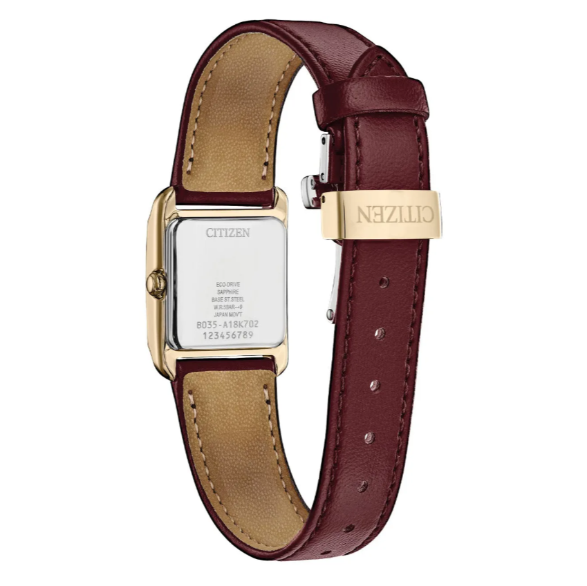 Citizen Eco-Drive 35940 — Rectangular Dorado Nácar | Mujer