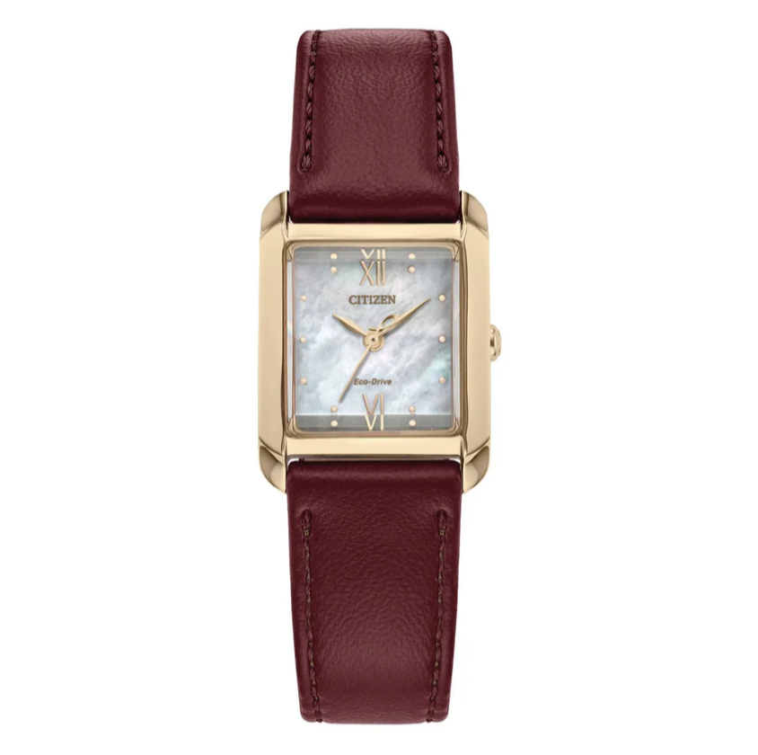 Citizen Eco-Drive 35940 — Rectangular Dorado Nácar | Mujer