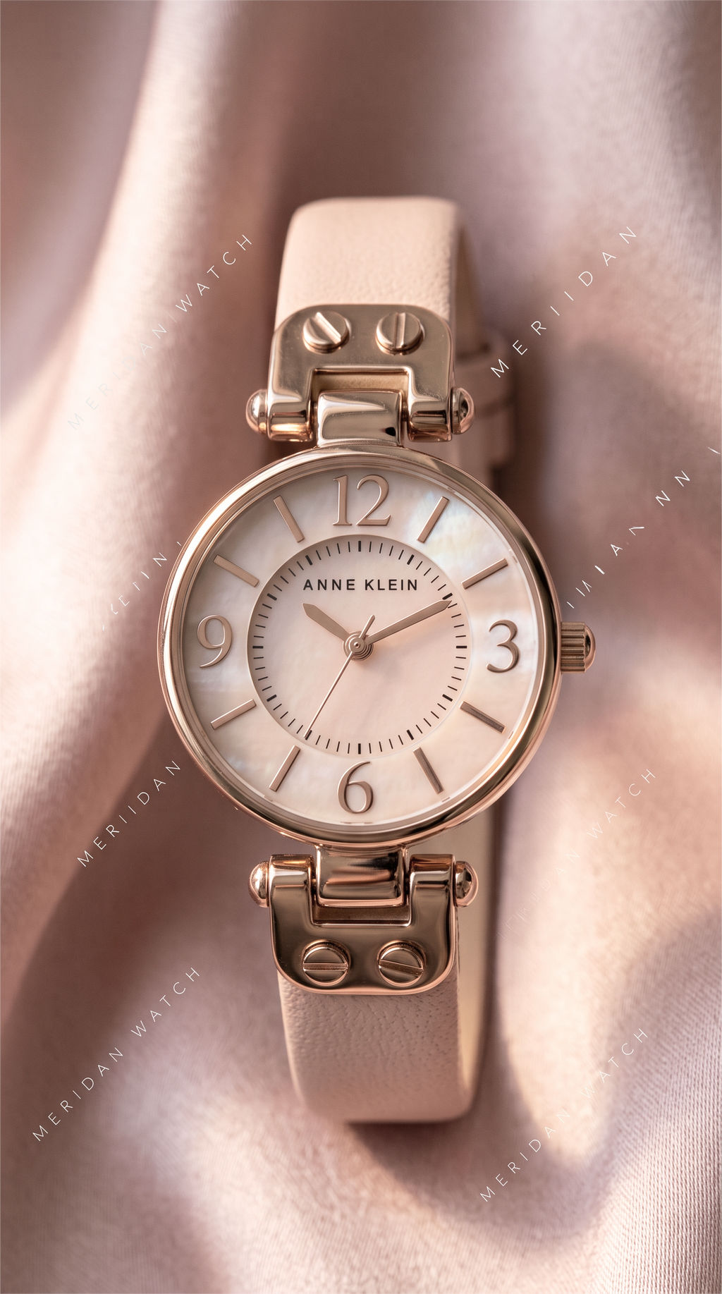 Reloj Anne Klein Cuero Rosa Nacar 26mm | Mujer