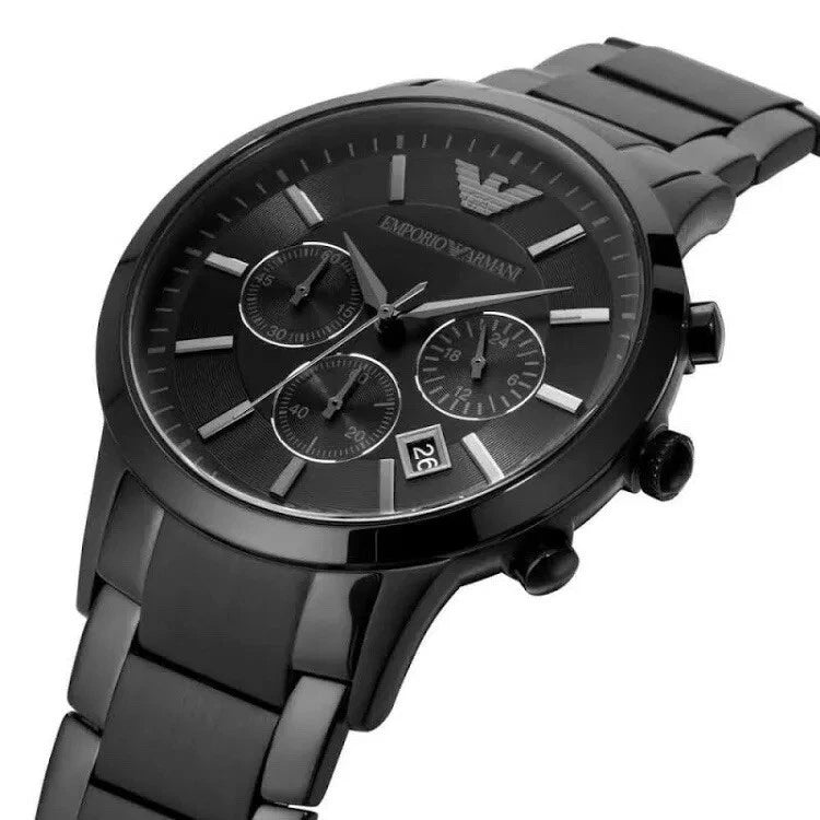 Emporio Armani AR2453 Cronógrafo Negro Total | Hombre