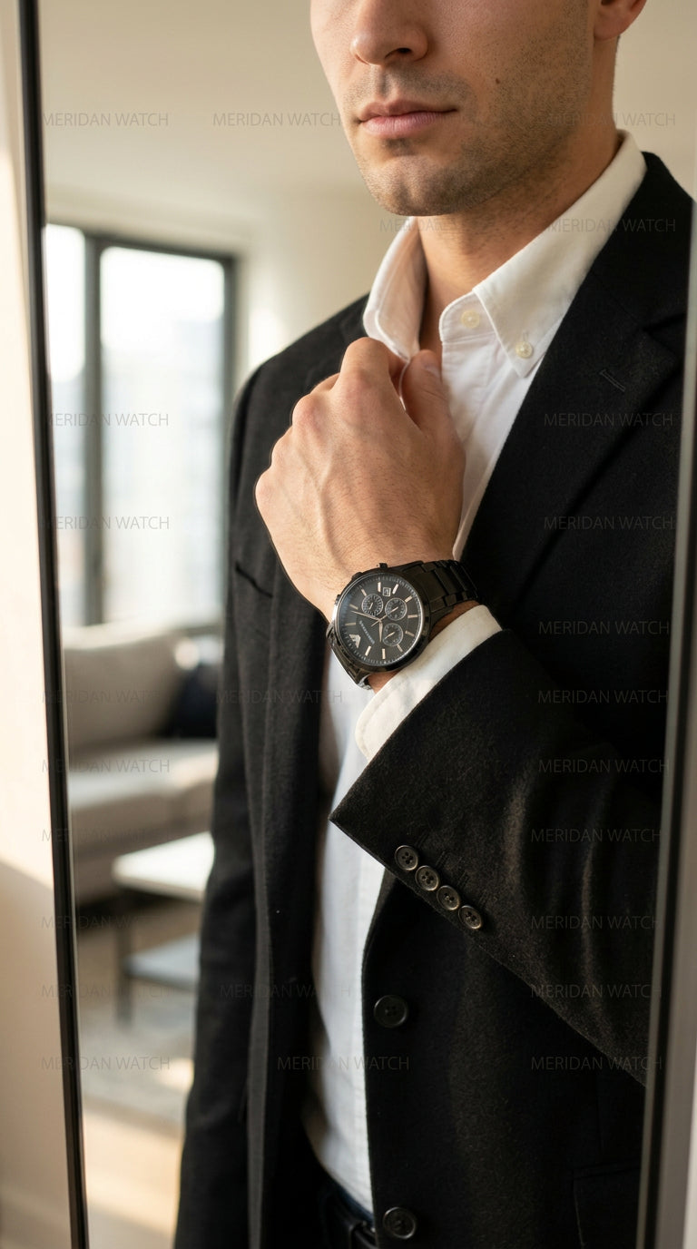 Emporio Armani AR2453 Cronógrafo Negro Total | Hombre