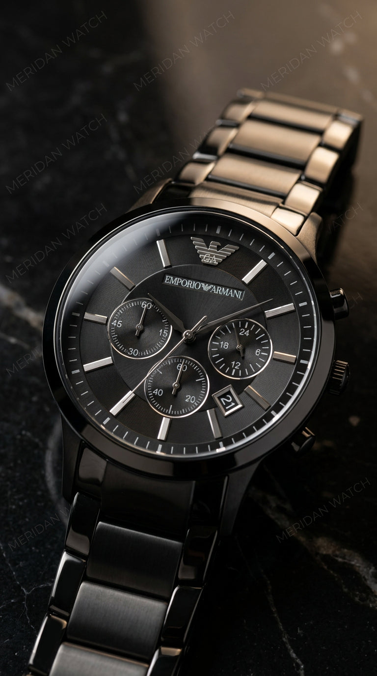 Emporio Armani AR2453 Cronógrafo Negro Total | Hombre