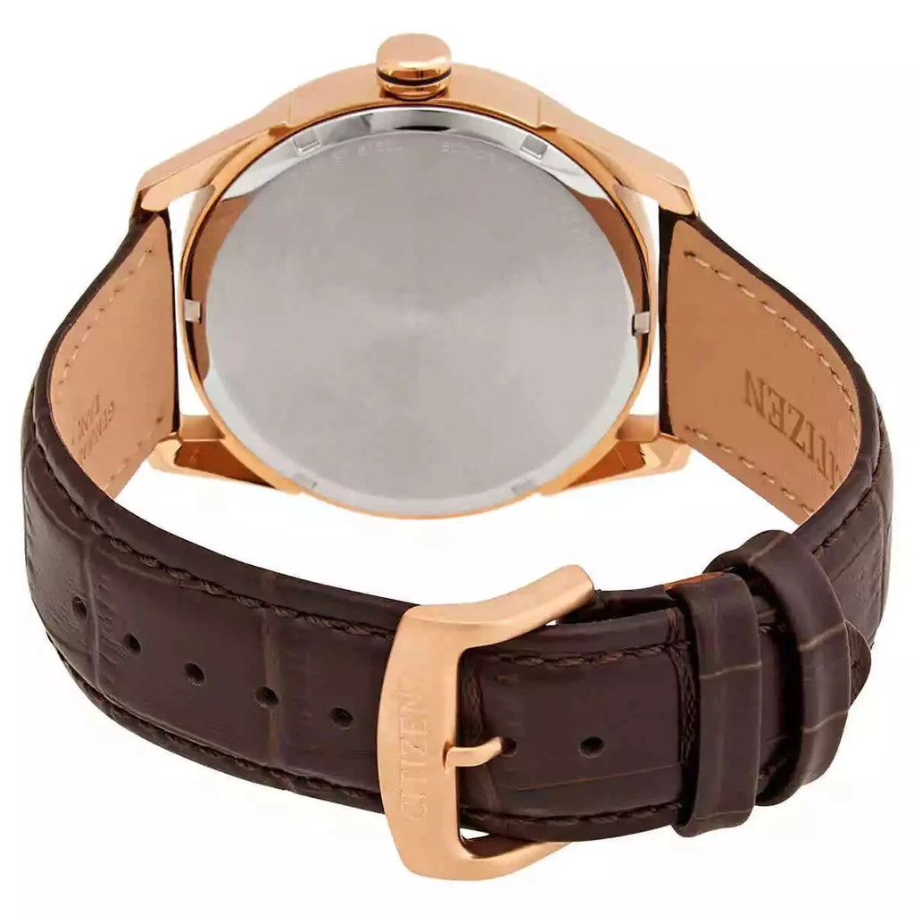 Reloj Citizen Eco-Drive AW0082-01A Marfil Oro Rosa Cuero | Hombre