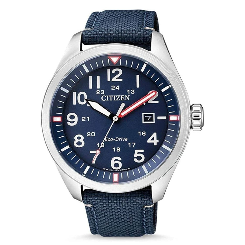 Citizen Eco-Drive AW5000-16L — Solar Azul Navy 42.5mm | Hombre