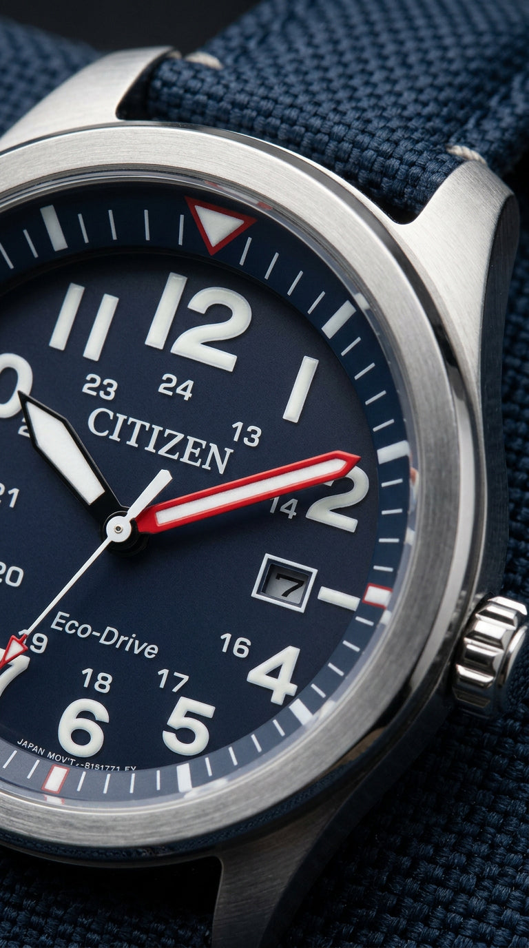 Citizen Eco-Drive AW5000-16L — Solar Azul Navy 42.5mm | Hombre